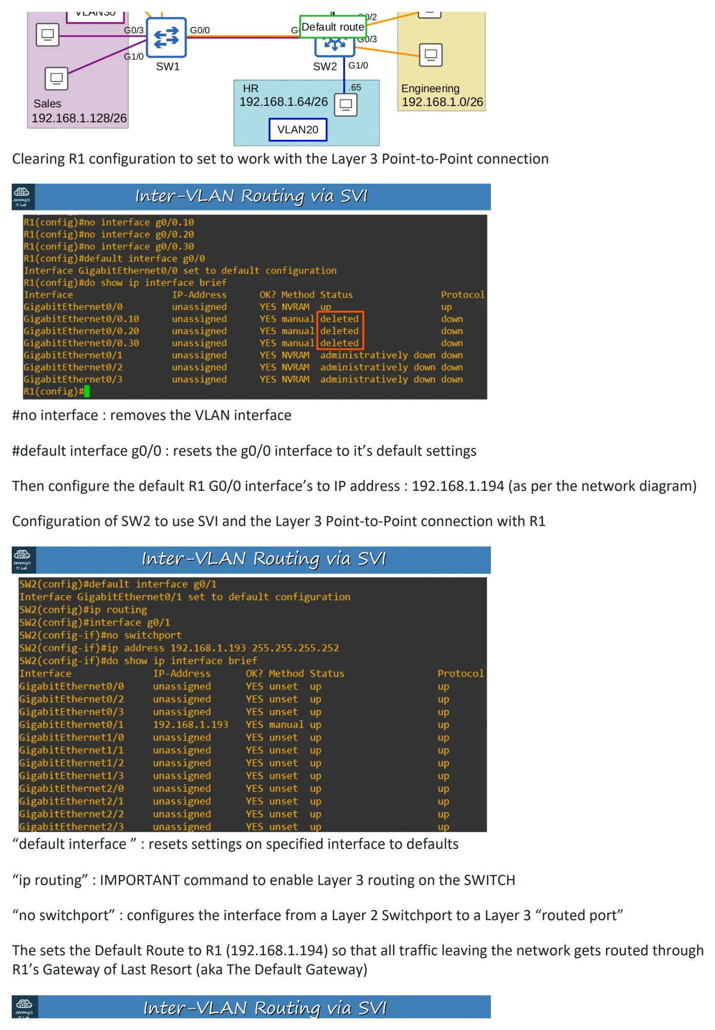 Original OneNote notes: (VlANs pt 3), page 4. Text version follows below.