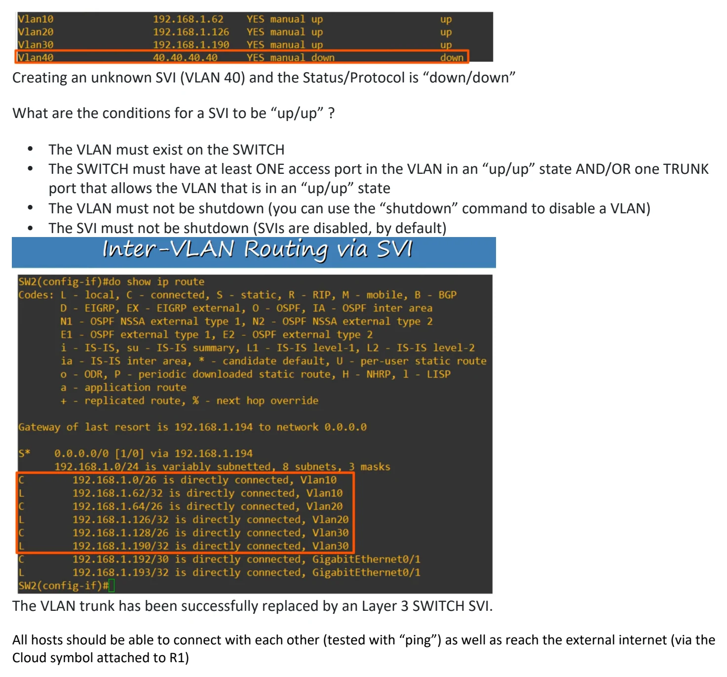 Original OneNote notes: (VlANs pt 3), page 6. Text version follows below.