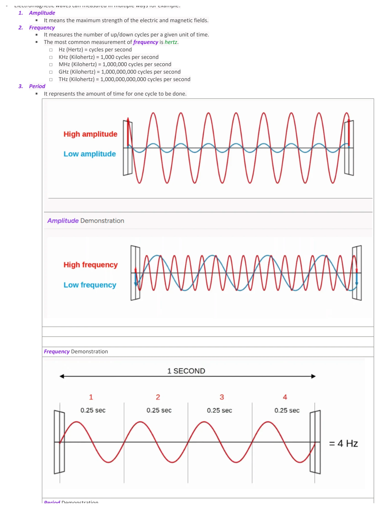 Original OneNote notes: Wireless Fundamentals, page 2. Text version follows below.