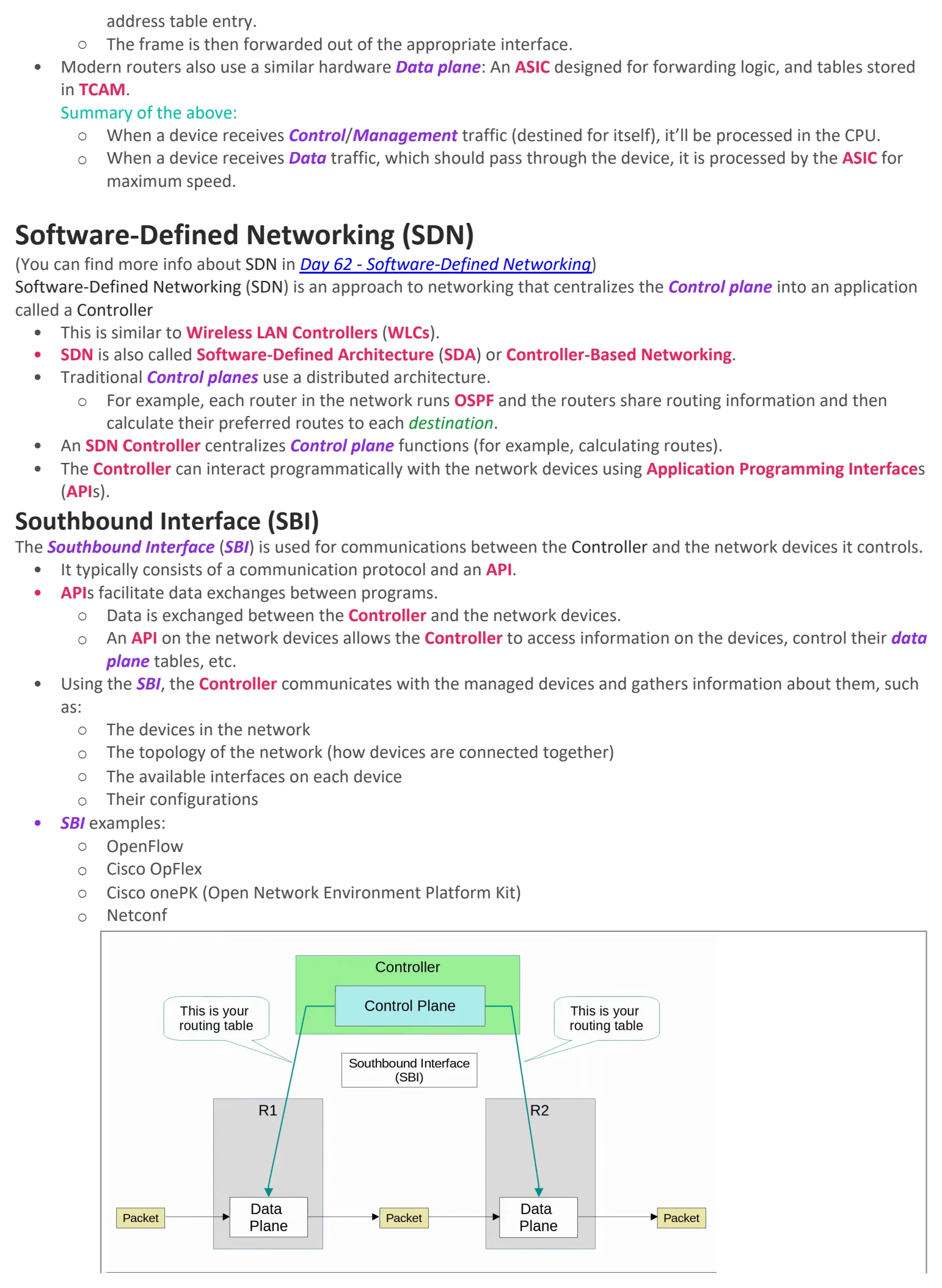 Original OneNote notes: Intro to Network Automation, page 3. Text version follows below.